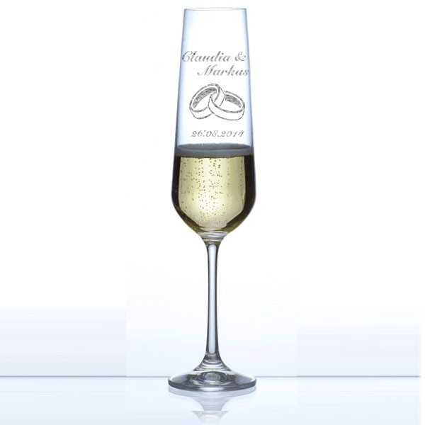 Sektglas zur Hochzeit