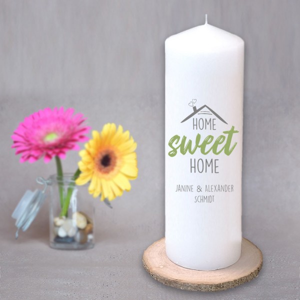 Kerze bedruckt - Home Sweet Home