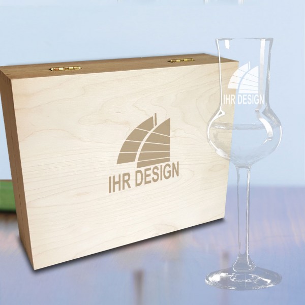 Grappa Geschenkset graviert mit Logo