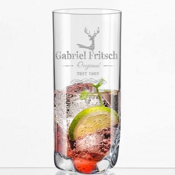 Longdrinkbecher mit Namen