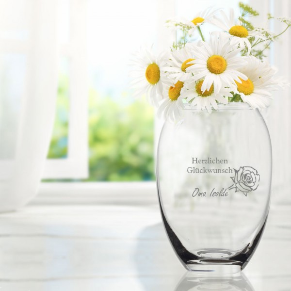 Individuell gravierte Vase