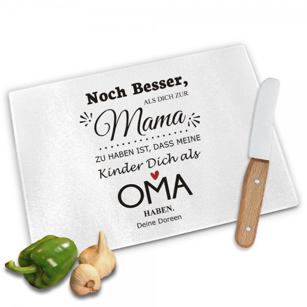 Glasschneidebrett bedrucken *Noch besser als* für die Mama